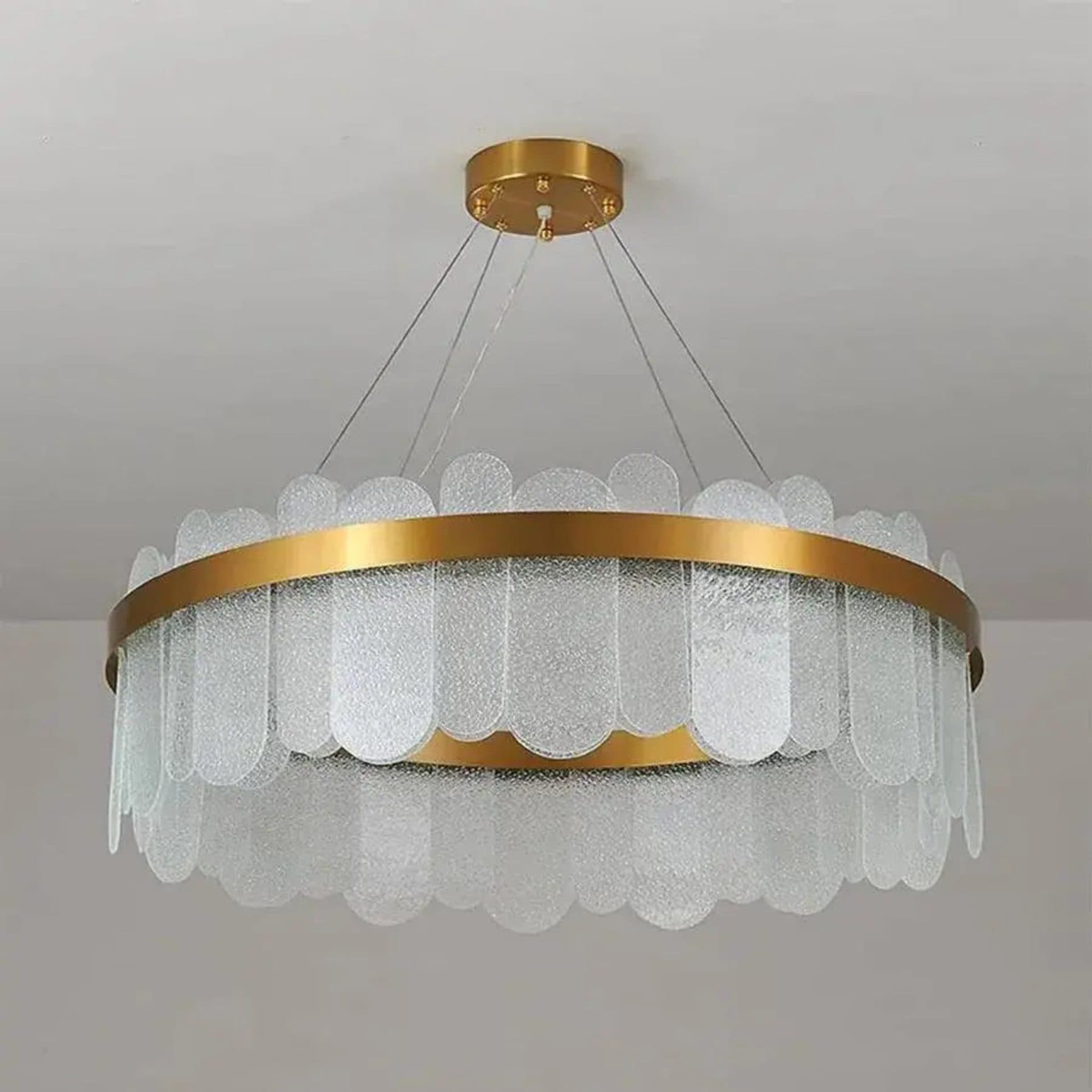 Candelabru LED Flippy Alonzo 93W Dimabil Diametru 60cm Auriu — imagine 3