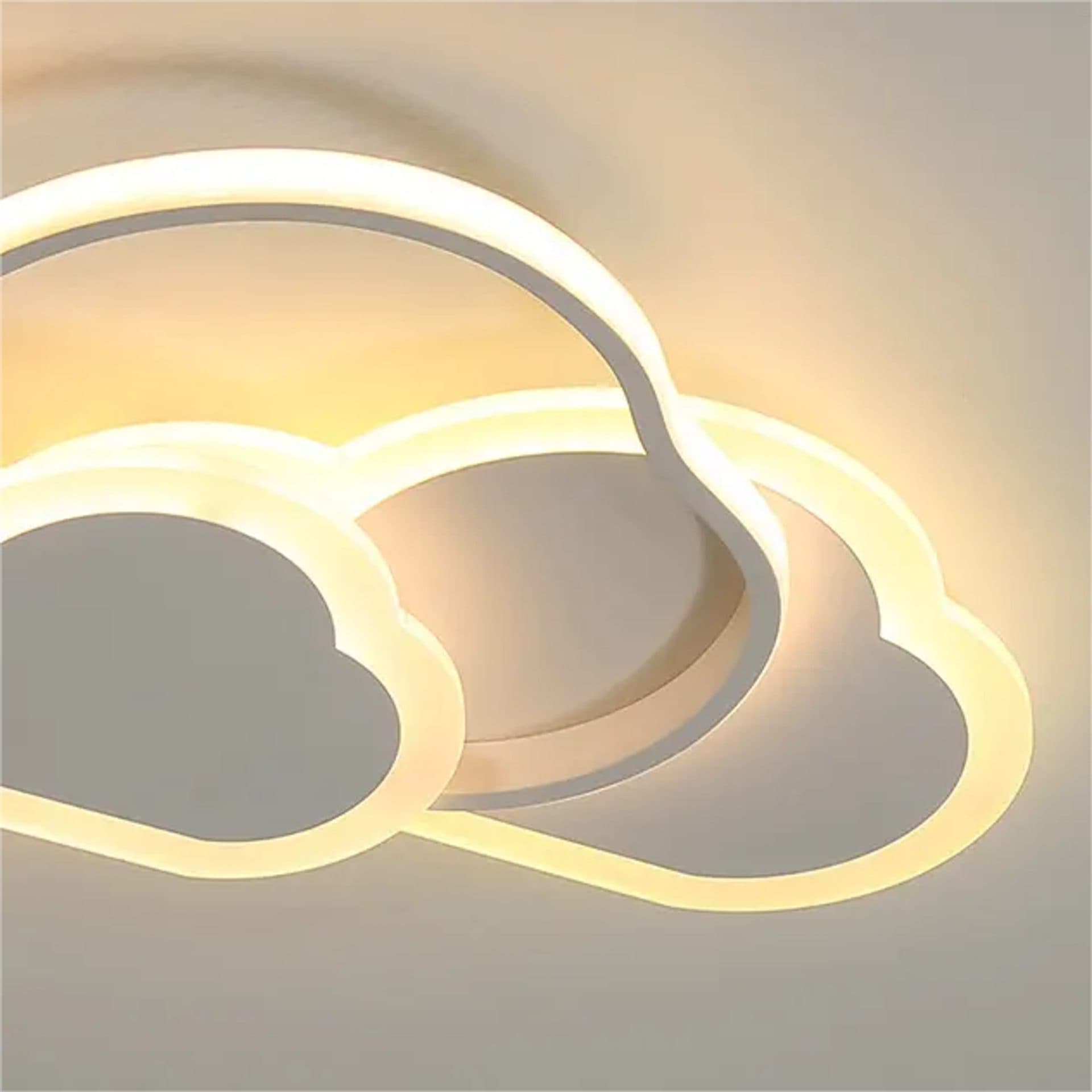 Lustra LED Flippy cu Telecomanda, 48W, 3 Nori, lumina Rece/Calda/Neutra, Dimabila, Alb — imagine 2