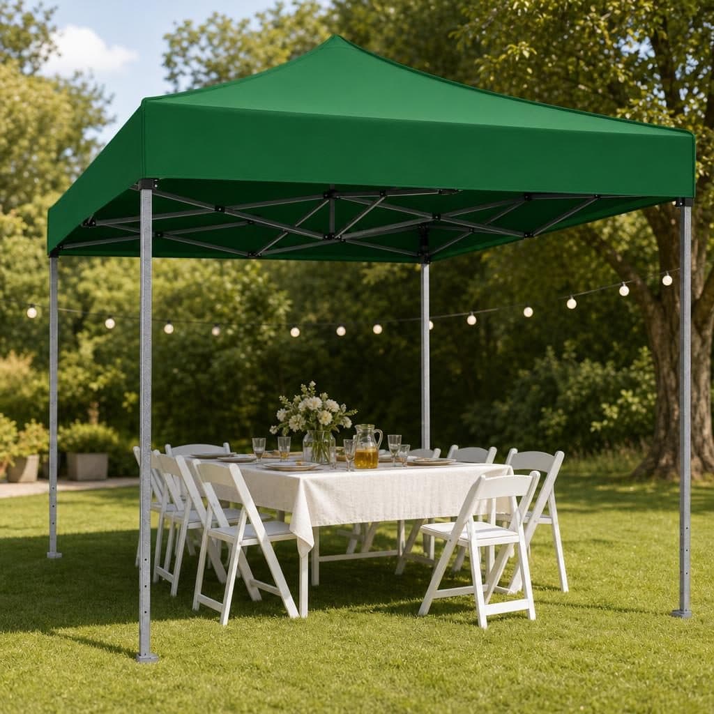 Pavilion pliabil Flippy 3x3m verde — imagine 4