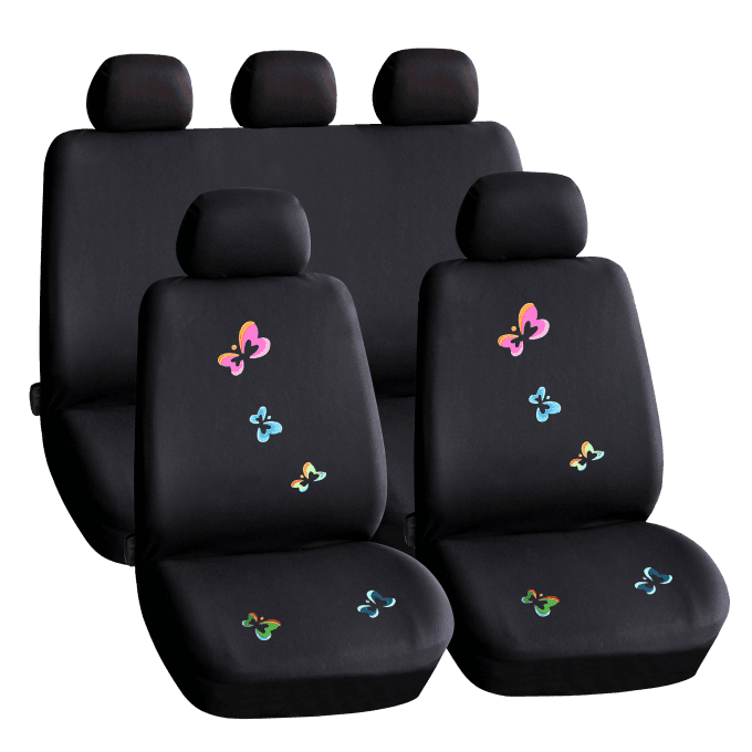 Set huse scaun auto universale 9 piese model BUTTERFLY — imagine 1