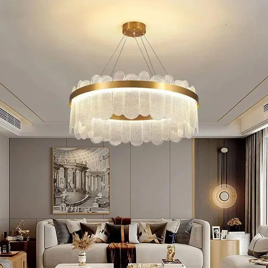 Candelabru LED Flippy Alonzo 93W Dimabil Diametru 60cm Auriu — imagine 5