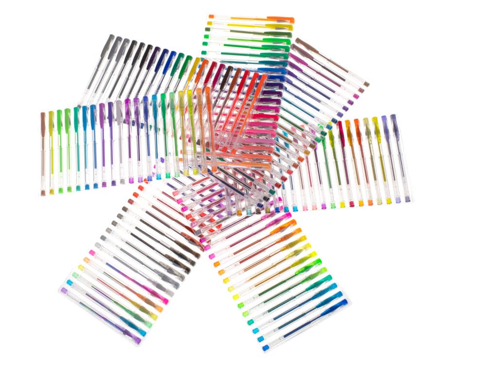 Set de pixuri cu gel multicolor cu sclipici (glitter) — imagine 2