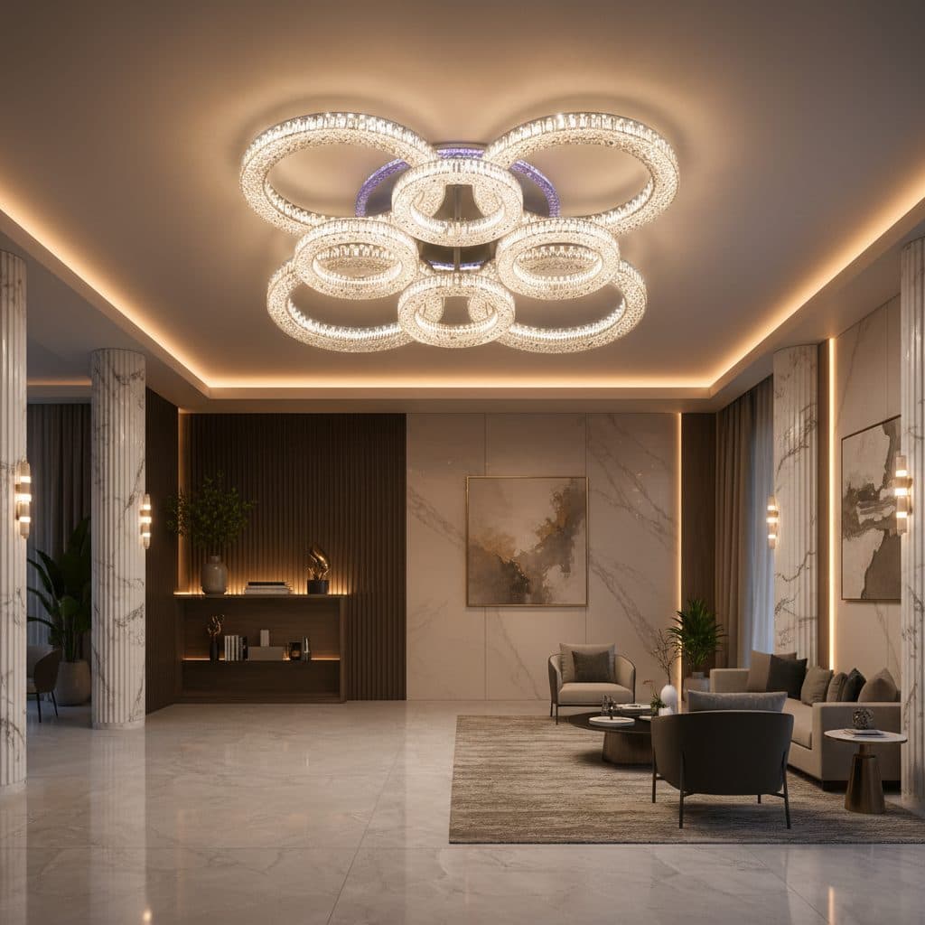 Lustra LED Flippy RONDA Regalis 141W 8 Cercuri — imagine 3