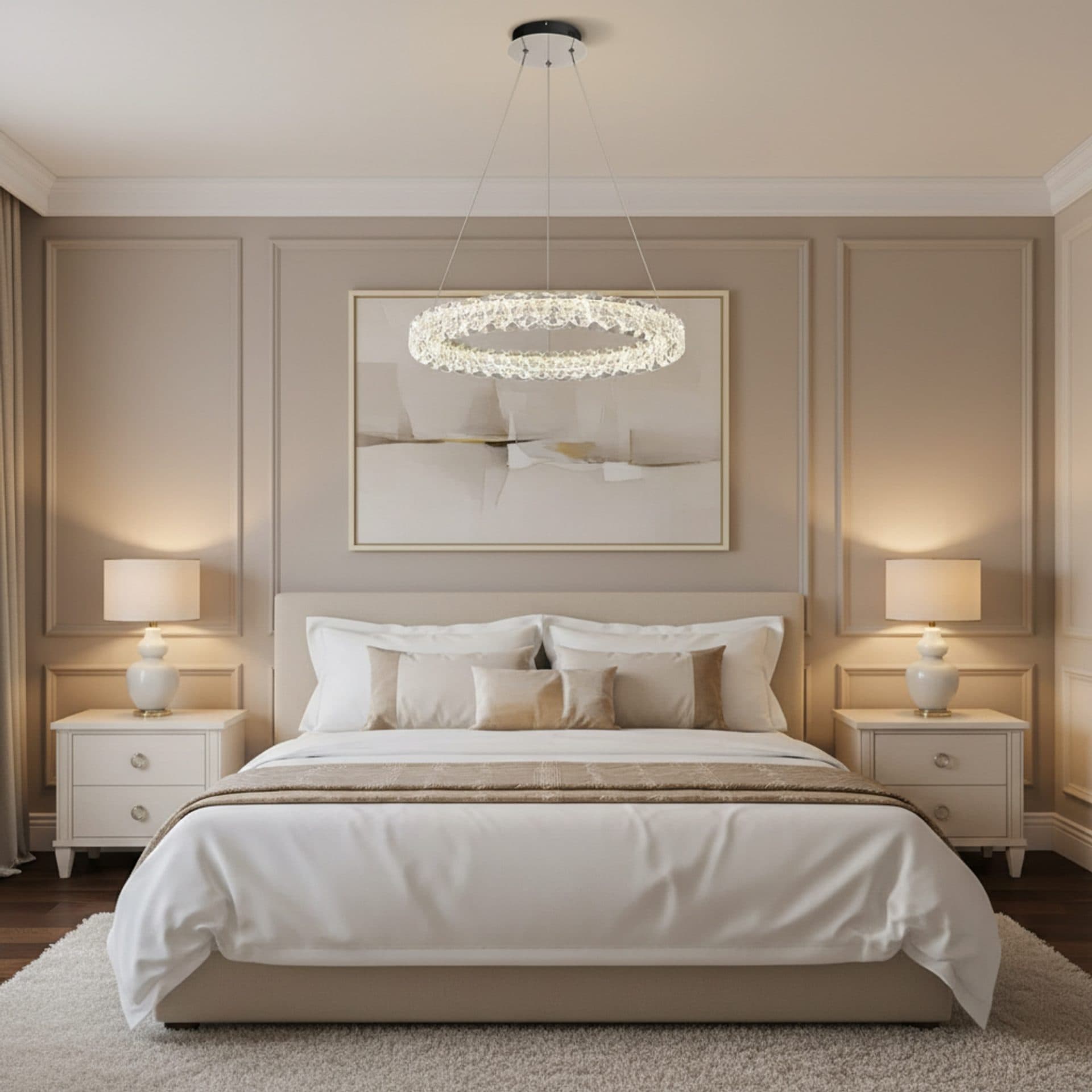 Lustra LED Flippy Cristal 25W Telecomanda Auriu — imagine 1