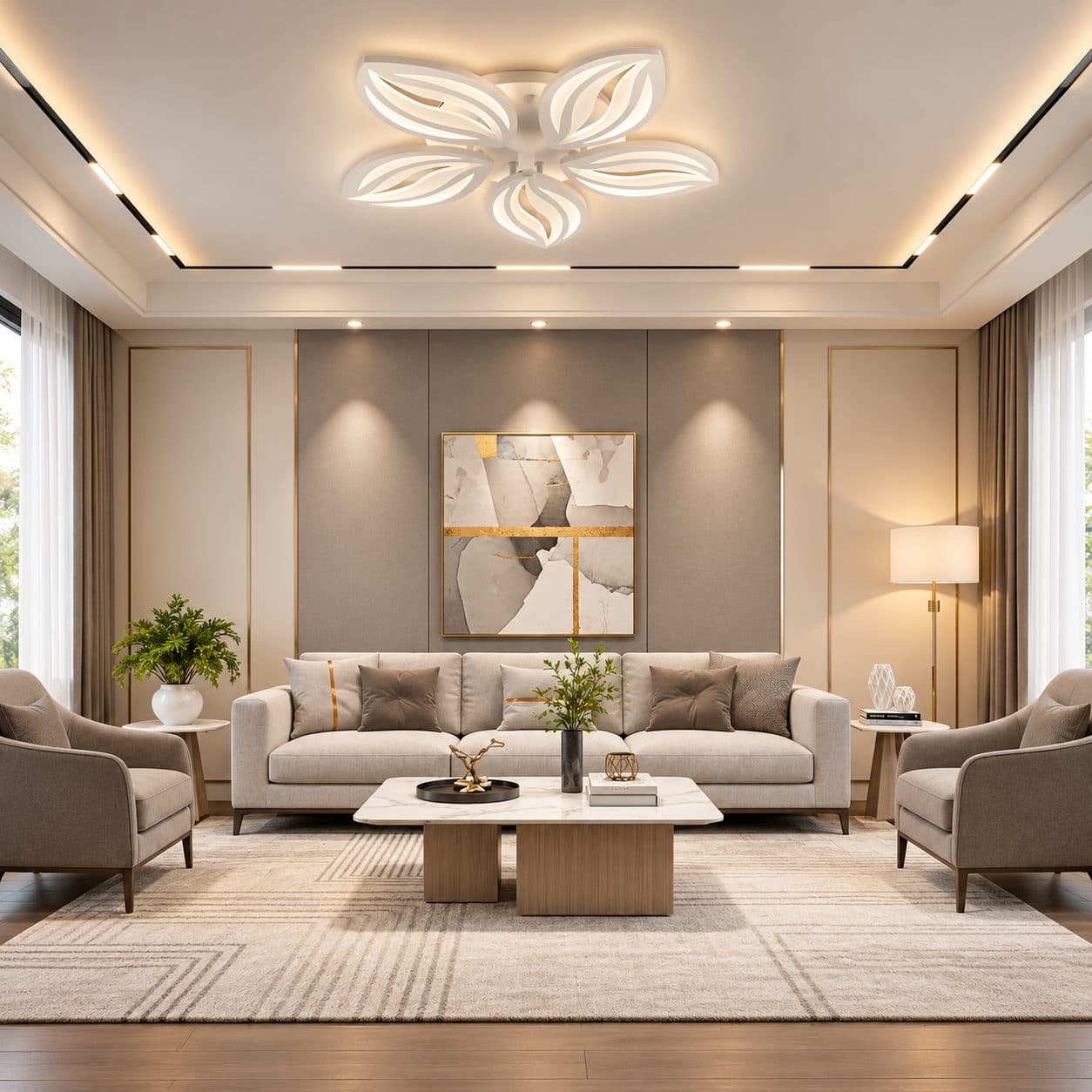 Lustra LED cu telecomanda Flippy ORCHID 66W — imagine 1