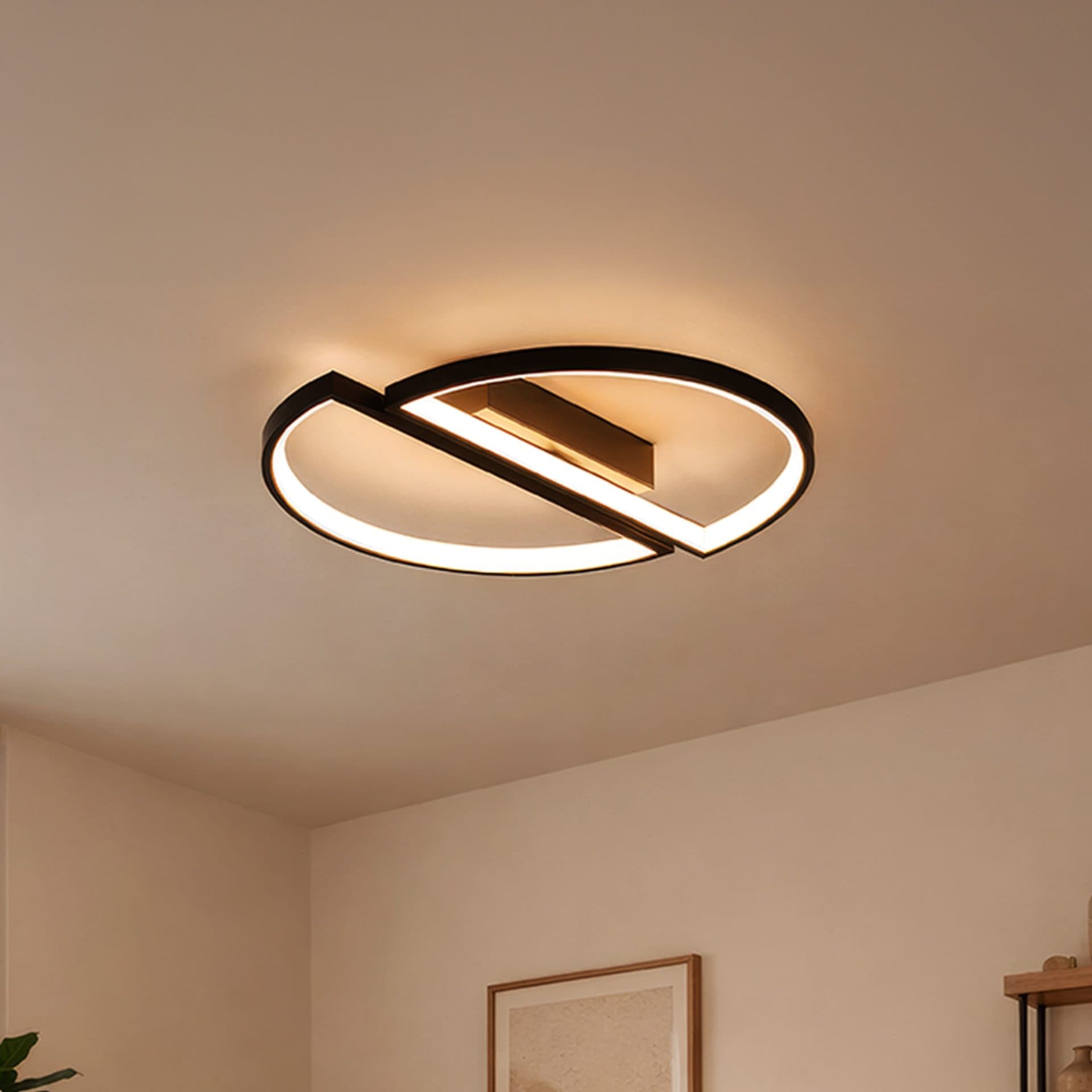 Lustra LED Flippy Arcus 52W, 2 Element, Dimabila, Negru — imagine 1