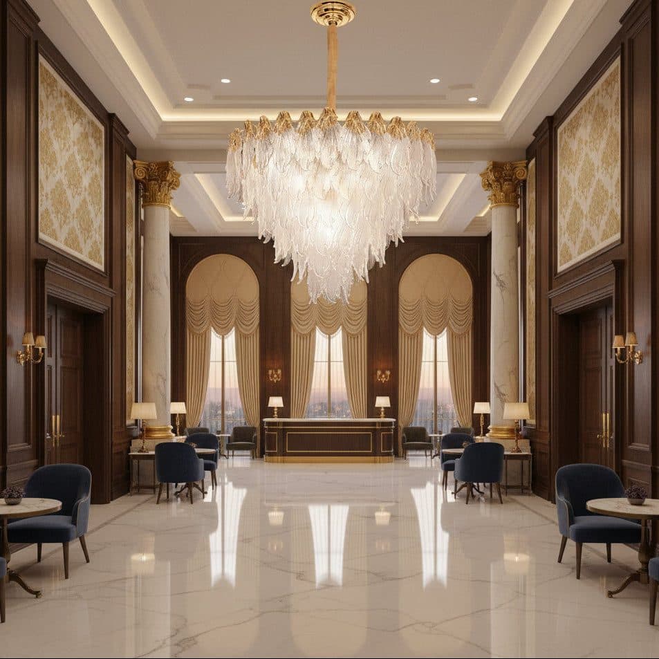 Candelabru Flippy Cristal MURANO Magno 12x E14 Auriu — imagine 5