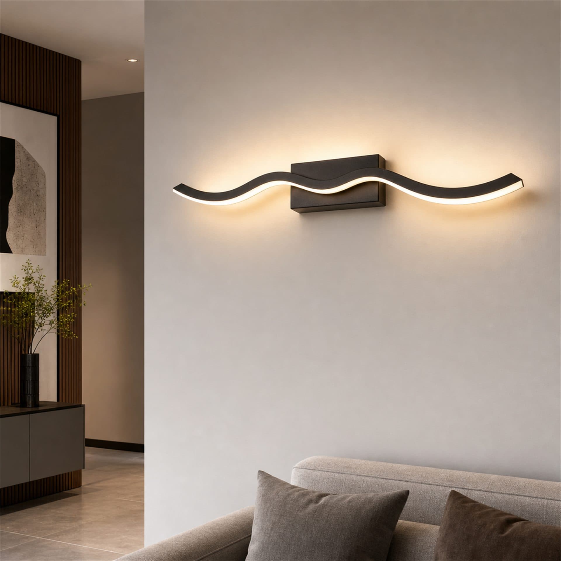 Aplica LED Decorativa Flippy 60cm Negru — imagine 5
