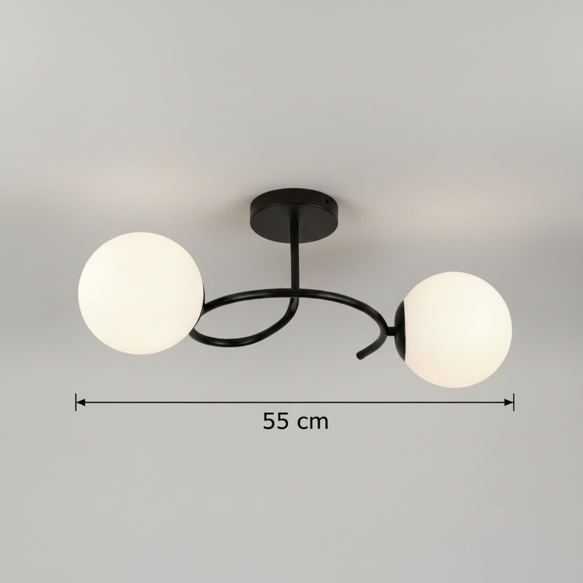 Lustra Flippy ORBIT 55cm 2x E27 Negru — imagine 3