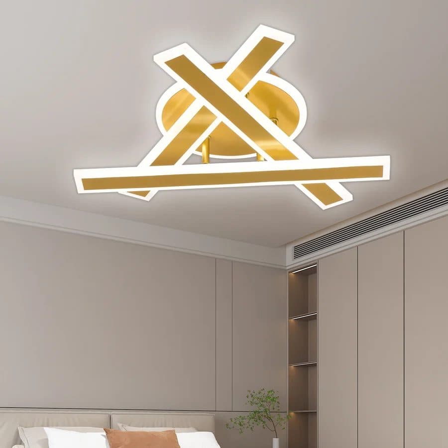 Lustra LED Flippy ZYRON Nobile 62W Telecomanda Auriu — imagine 1
