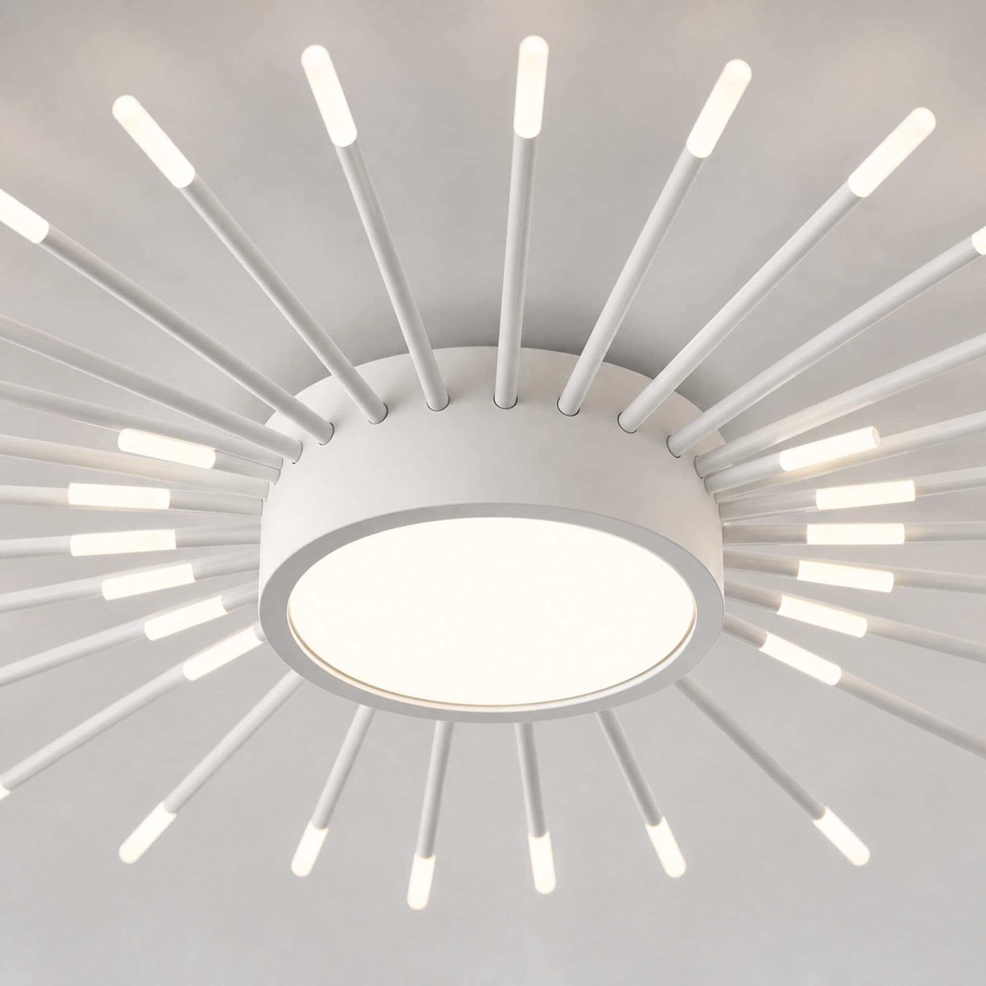 Lustra LED Flippy KALESA Grande, Lumina Neutra 4000K, 28W, Alb, Metal si Acril — imagine 6