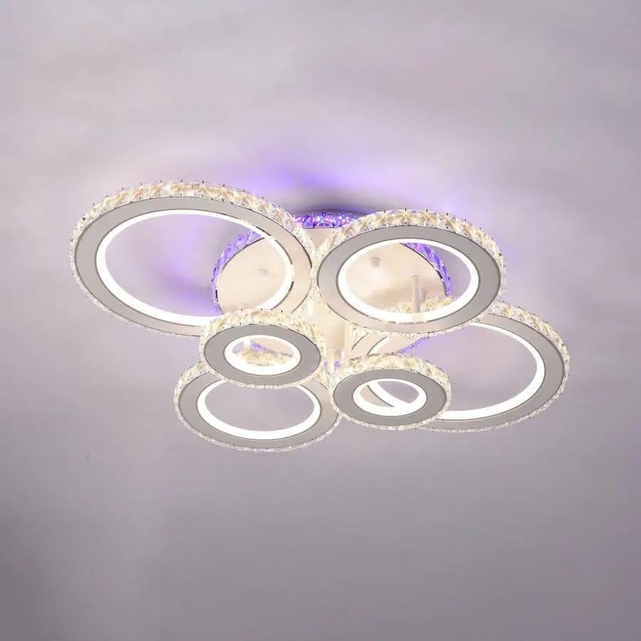 Lustra LED Zafina RGB 6 Cercuri Flippy — imagine 1
