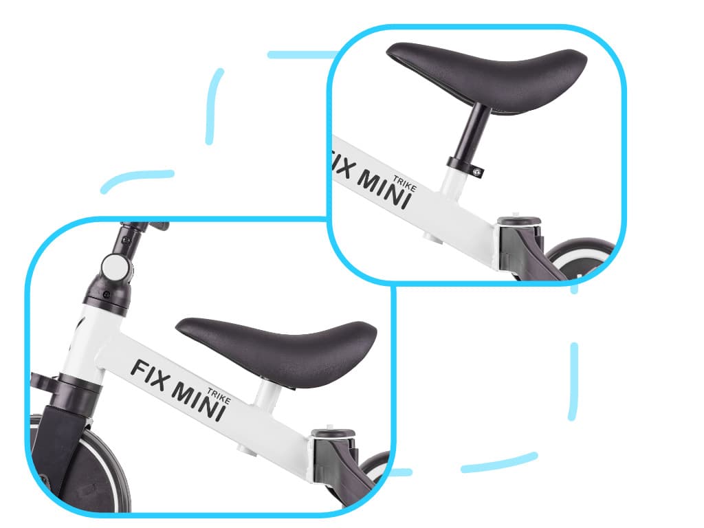 Triciclu TRIKE FIX MINI 3in1 adaptabila, culoare Alba — imagine 4