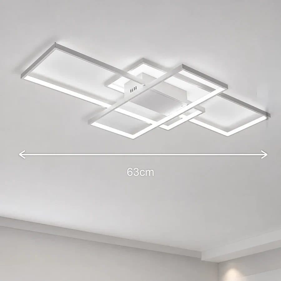 Lustra LED cu telecomanda, 78W, lumina Rece/Calda/Neutra, Dimabila, Alb — imagine 2