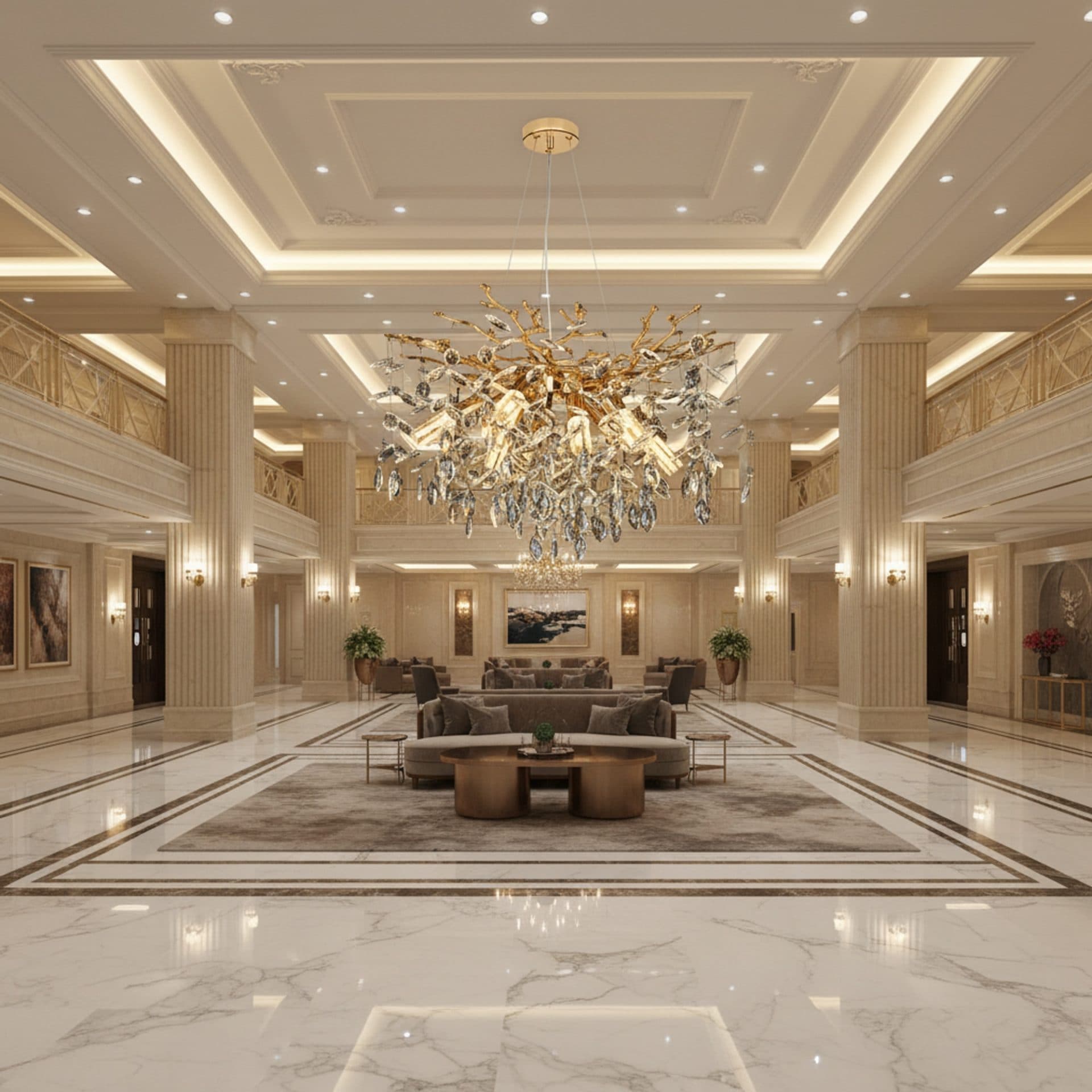 Candelabru Flippy Cristal LEAF Magno Auriu 8x E14 — imagine 3