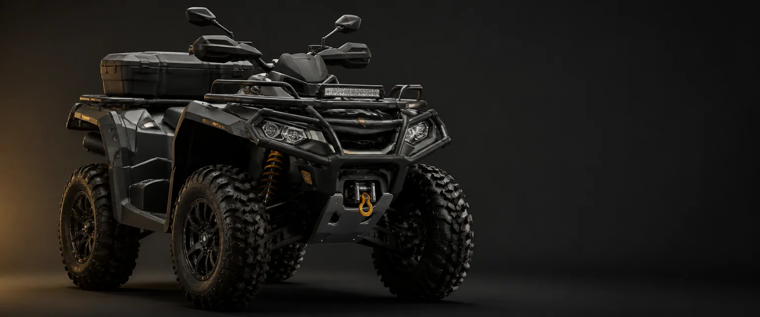 ATV echipat pentru teren greu