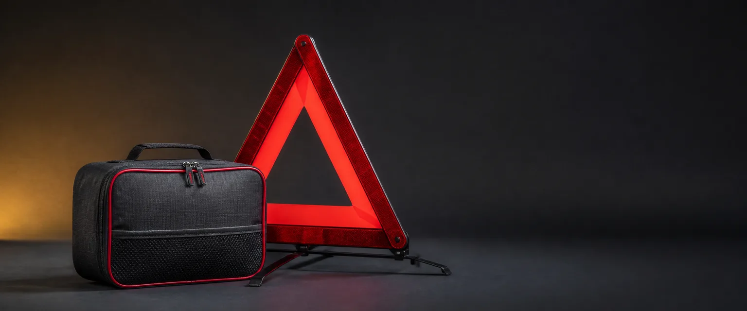 Trusa medicala auto si triunghi reflectorizant